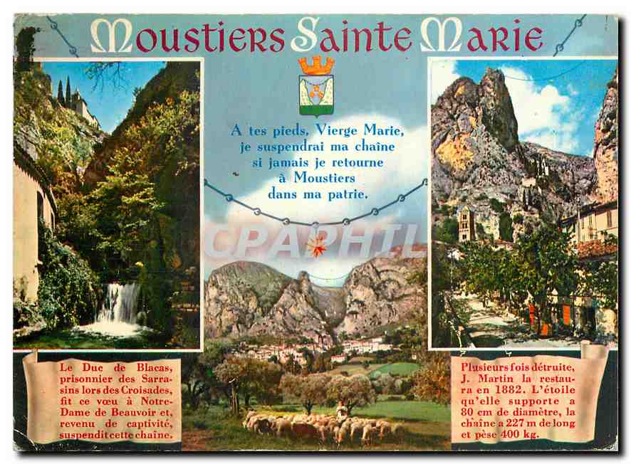 CPM Couleurs et Lumiere de France Moustiers Sainte Marie (B A) Chapelle Notre Dame de Beauvoir Vue g