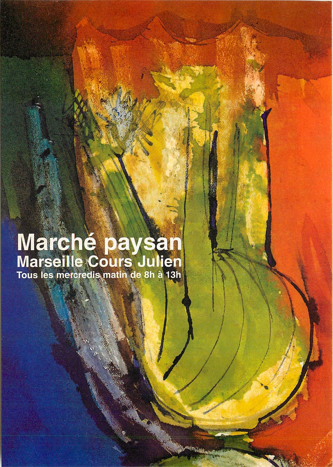 CPM Marche paysan Marseille cours Julien