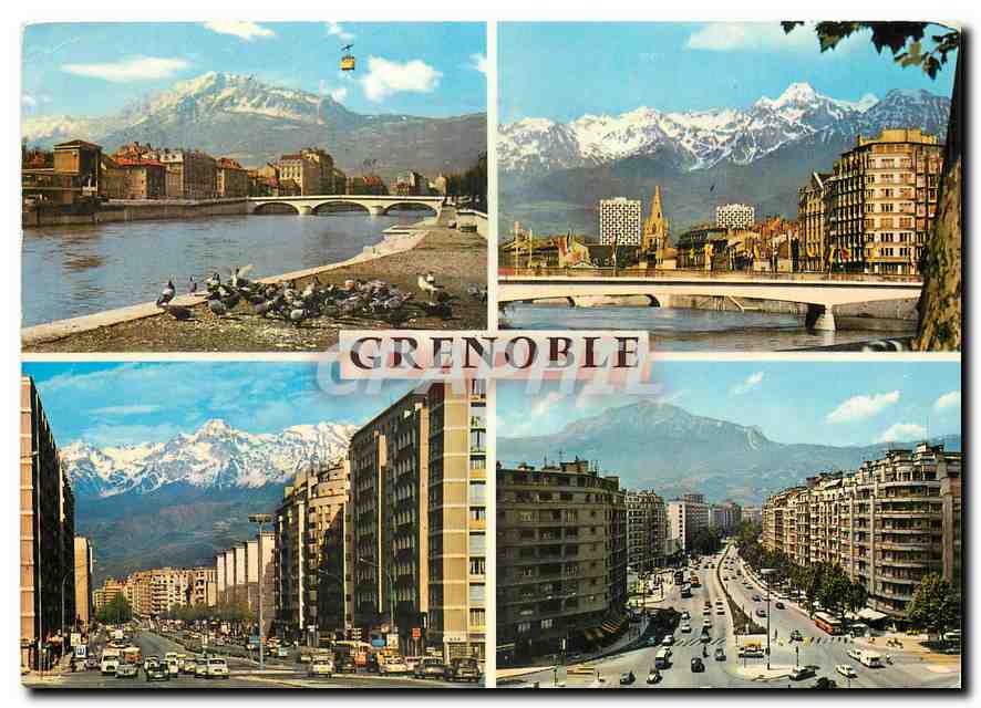 CPM Grenoble Telepherique et le Vercors Pont de la porte de France et Bellledonne Boulevards Joseph 