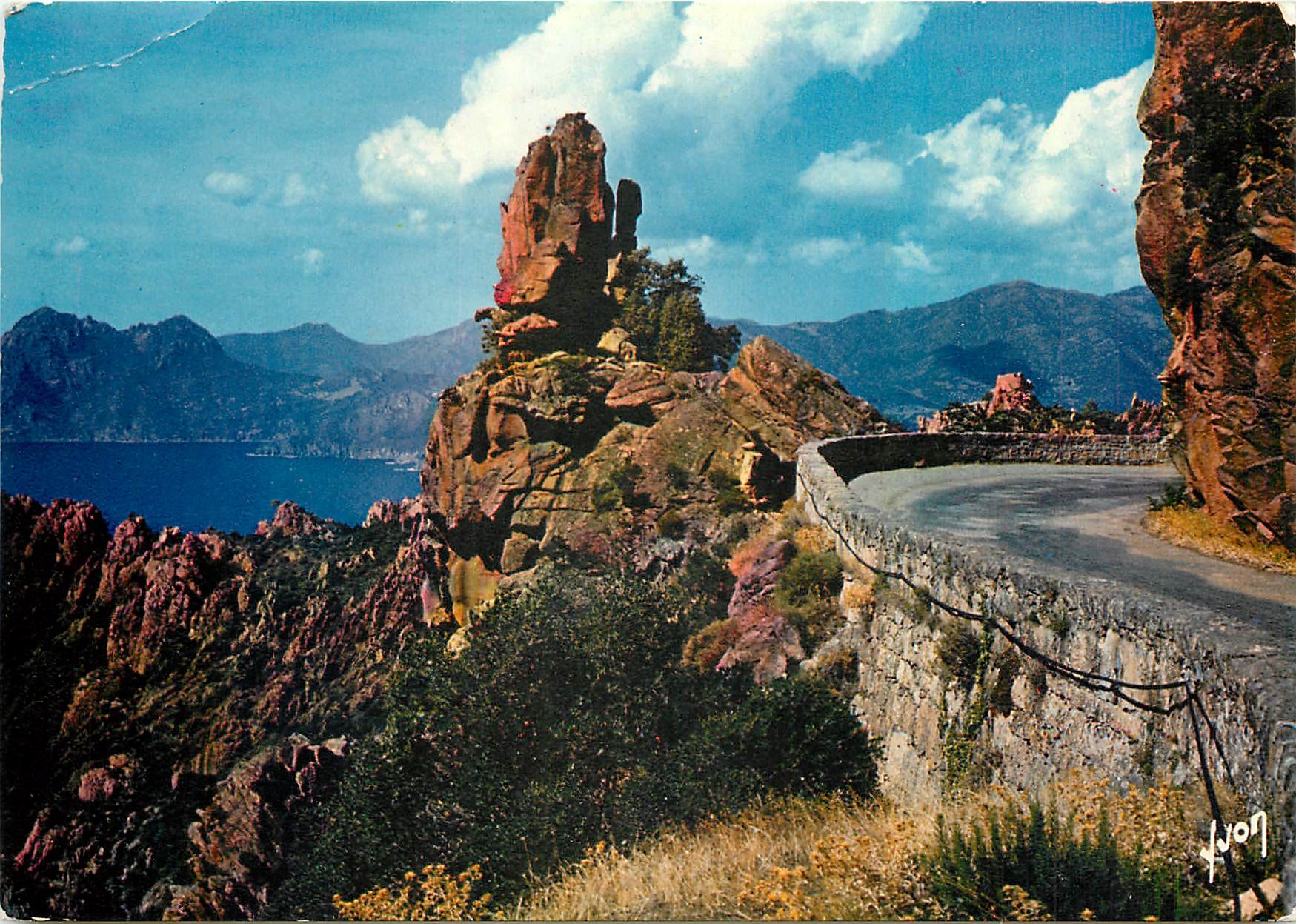 CPM Couleurs et Lumiere de France La corse Oasis de Beaute les Calanche une desCuriosites Naturelles