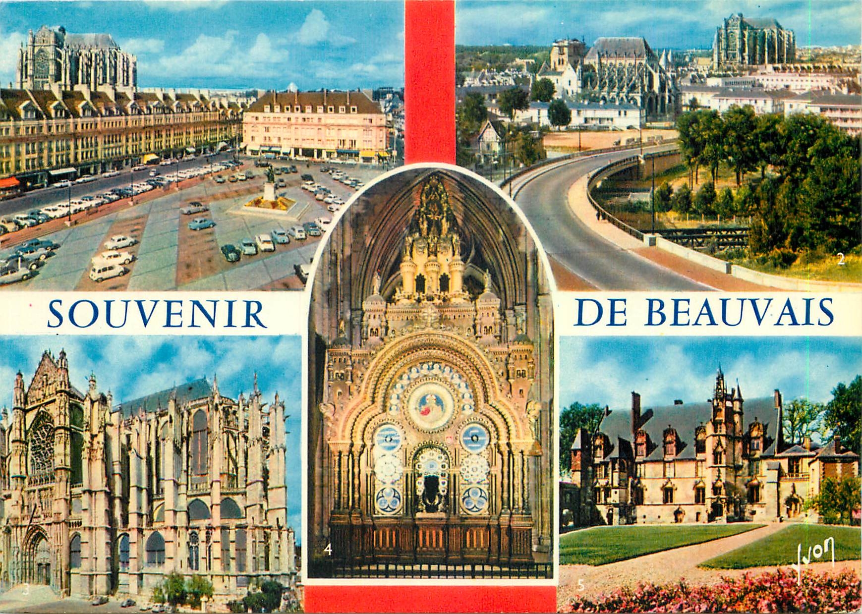 CPM Couleurs et Lumiere de France Beauvais (Oise) Place Jeanne Hachette et Cathedrale vue generale a