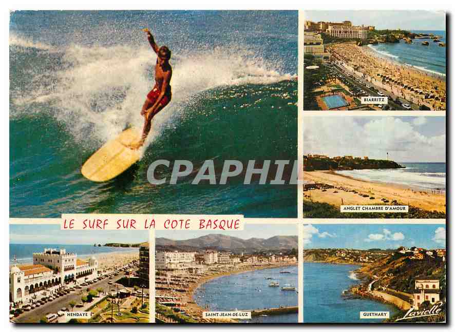 CPM Le surf sur la cote Basque Francaise Biarritz Hendaye Anglet Saint Jean de Luz Guethary