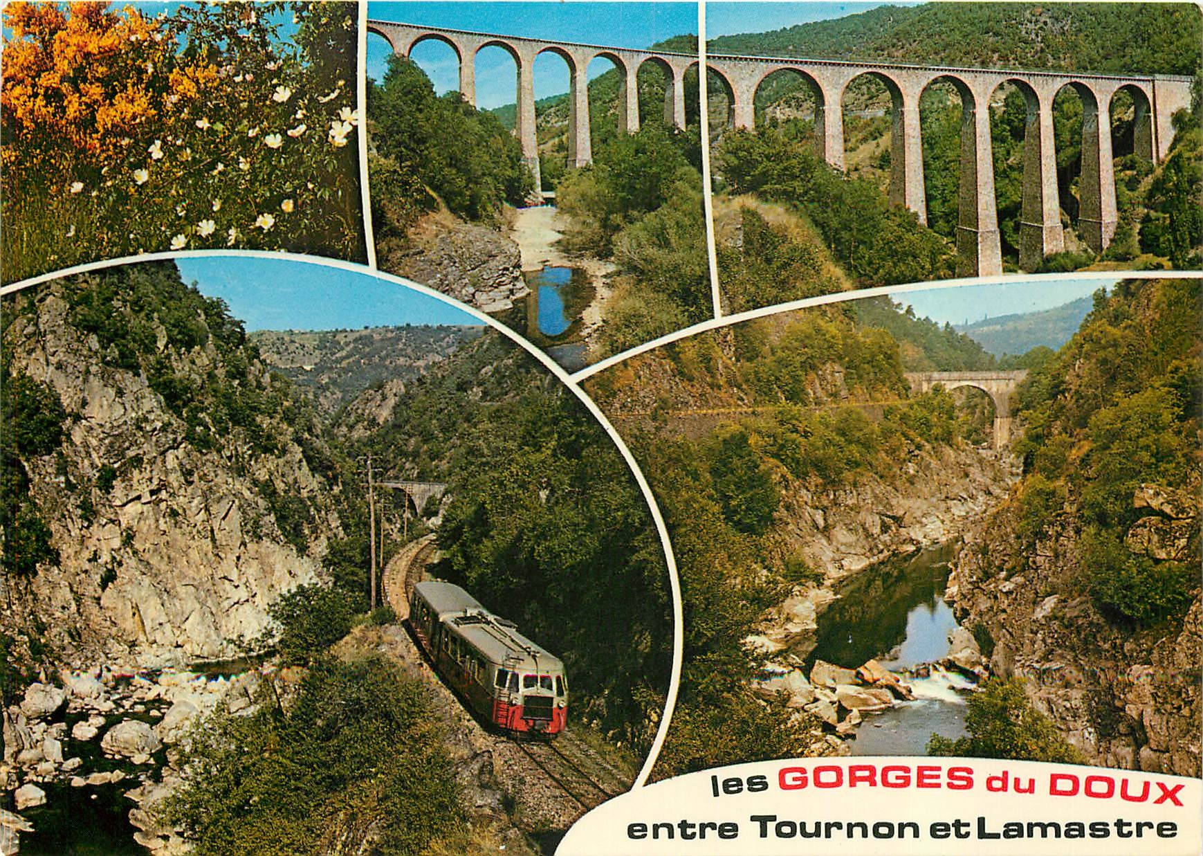 CPM Les Gorges du Doux entre Tournon et Lamastre (Ardeche) centre Gastronomique peche Train