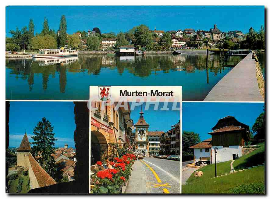 CPM Morat le Lac le Musee et la ville