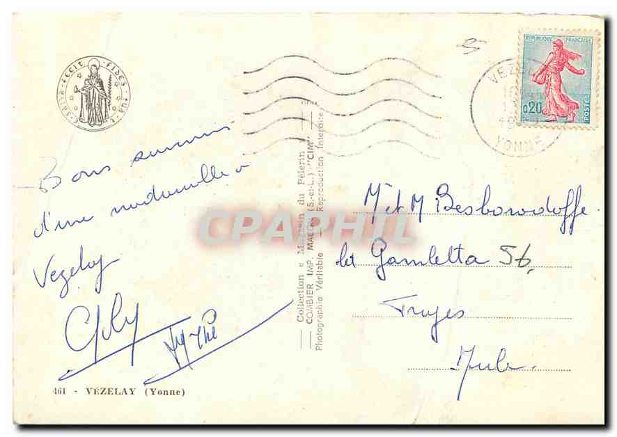 CPM Vezelay (Yonne) — Back