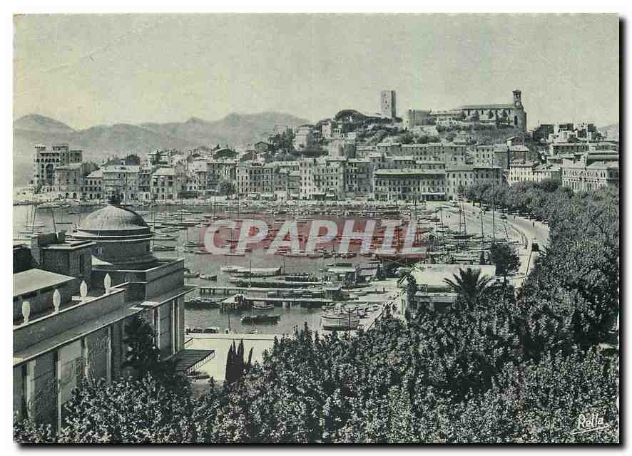 CPM La Cote d'Azur Cannes Le Casino municipal Le port les allees le quai St Pierre et le Suquet