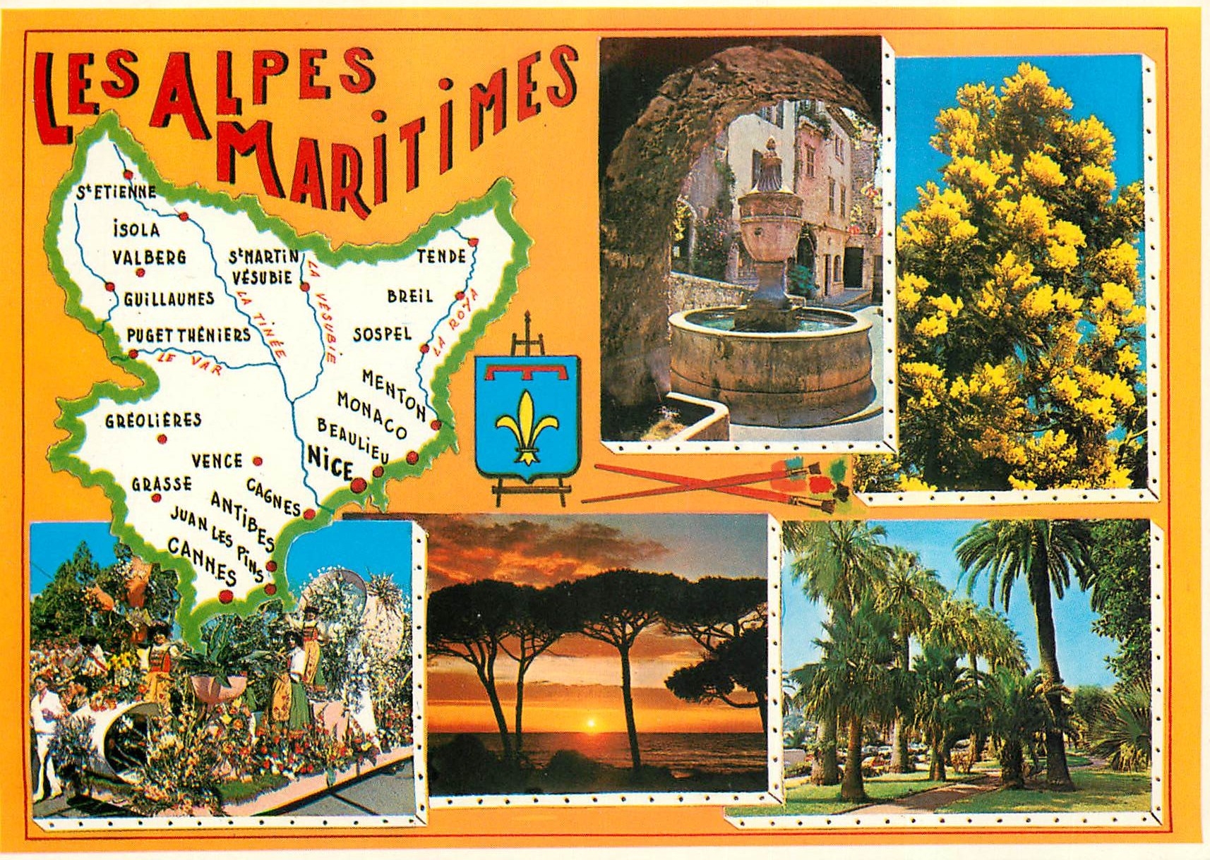 CPM Les departement francais Les Alpes Maritimes