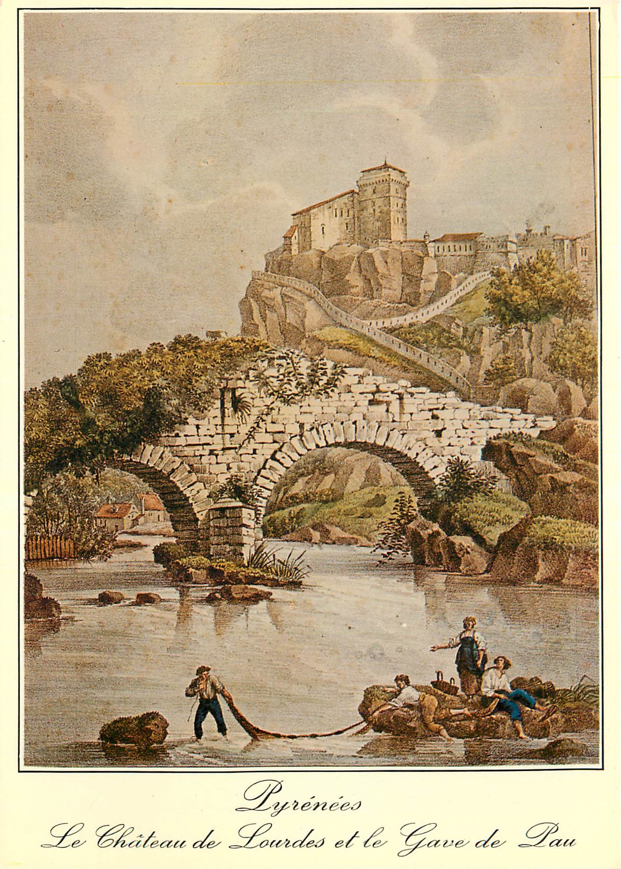 CPM Les Pyrenees Le Chateau de Lourdes et le Gave de Pau