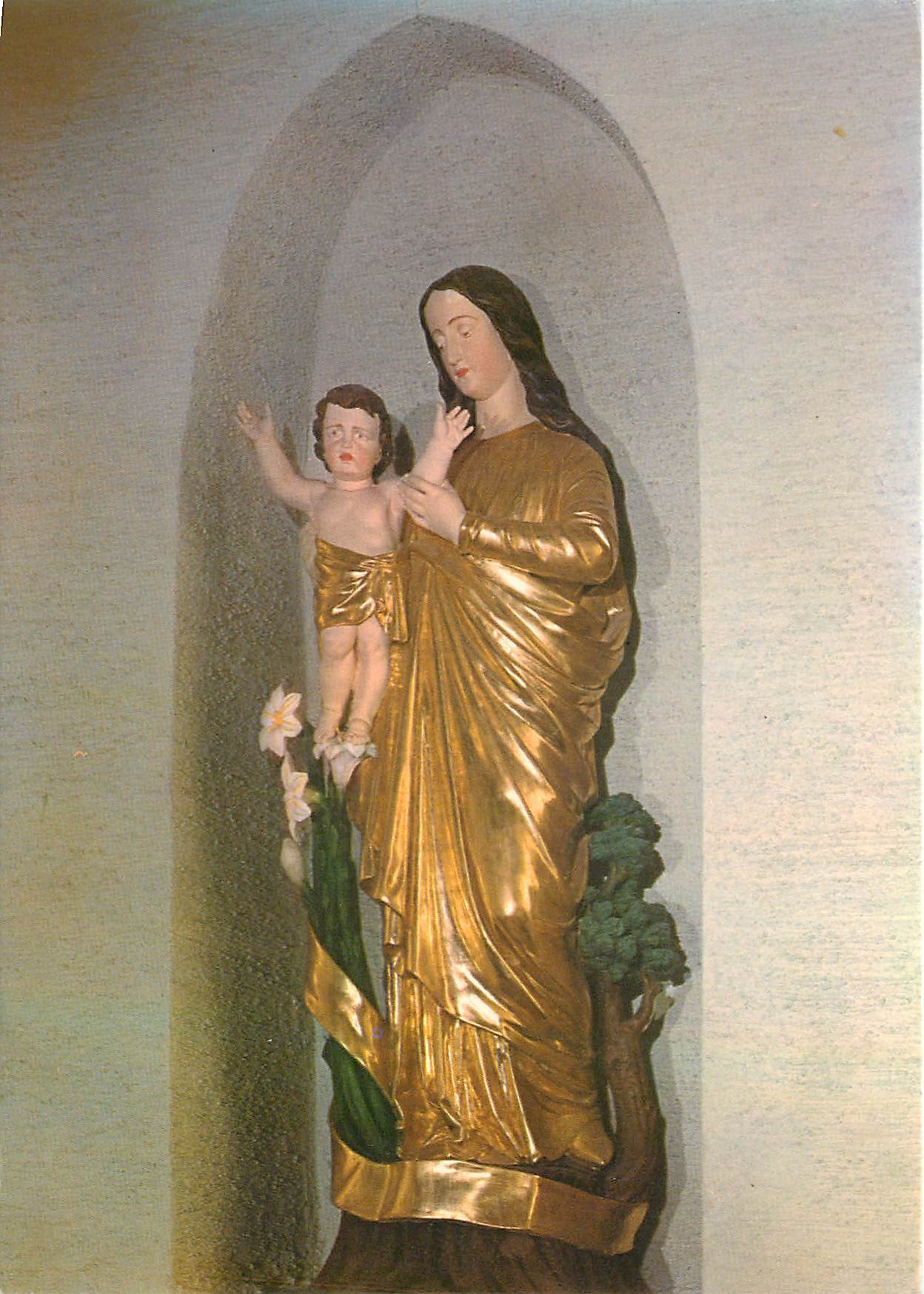 CPM Maylis (Landes) Abbaye de Maylis Statue de Notre Dame
