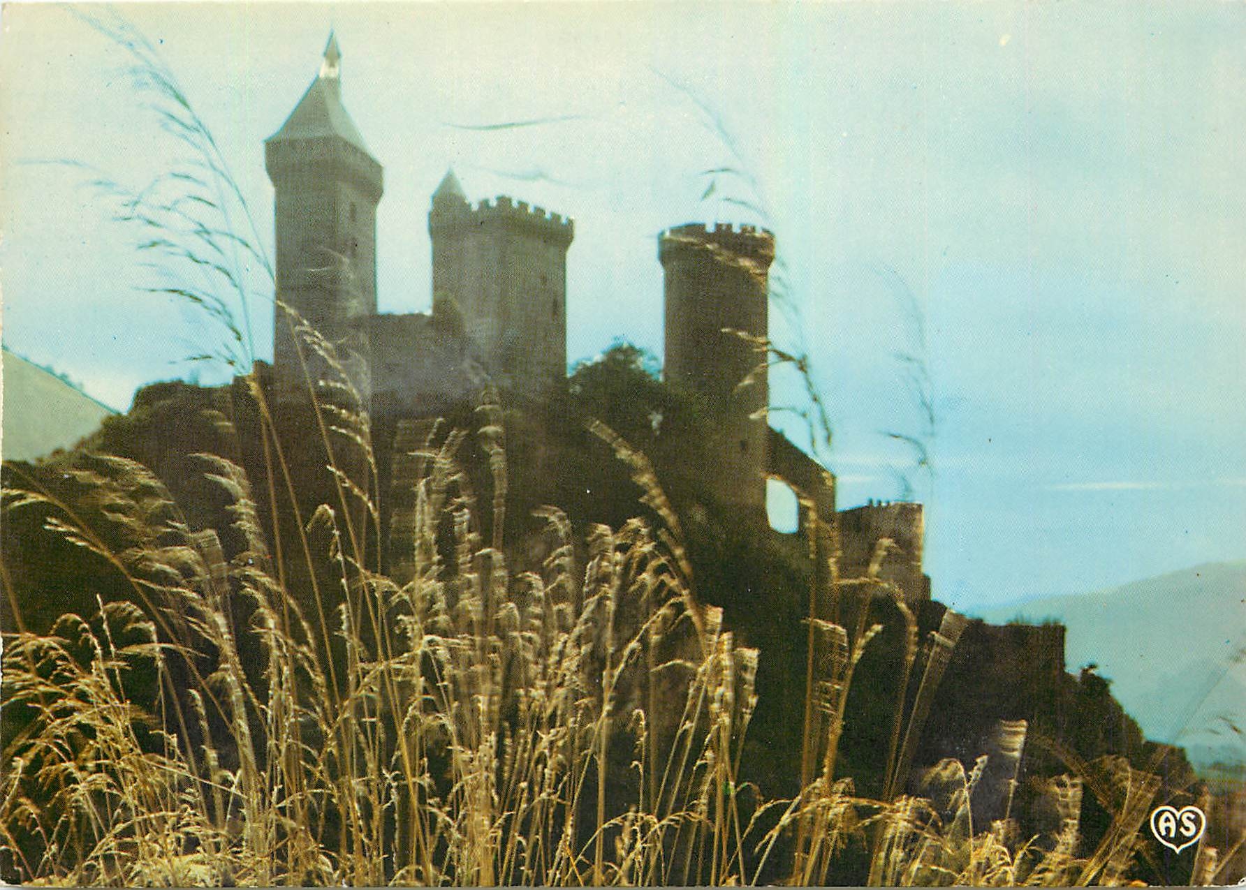 CPM Foix (Ariege) Contre Jour sur le Chateau de Foix (M H) Evocation Fantastique des Fastes du Moyen