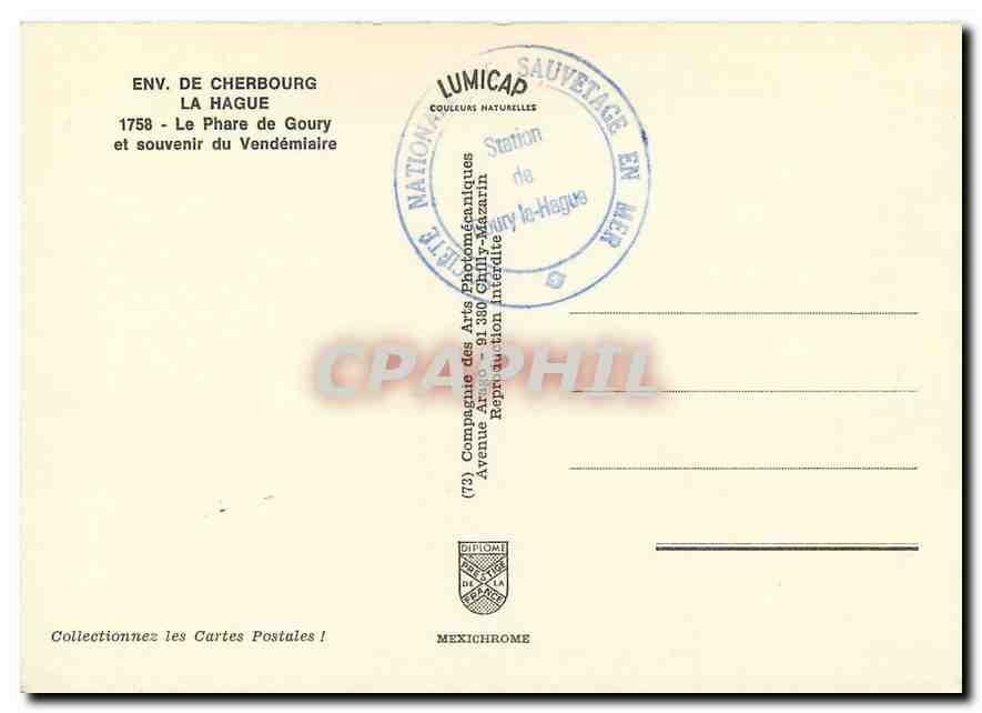 Phare de Goury — Croix de mémoire — IRIS — Rückseite