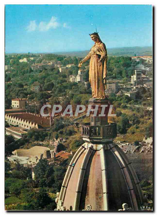 CPM Lyon vierge du clocher Notre Dame de Fourviere