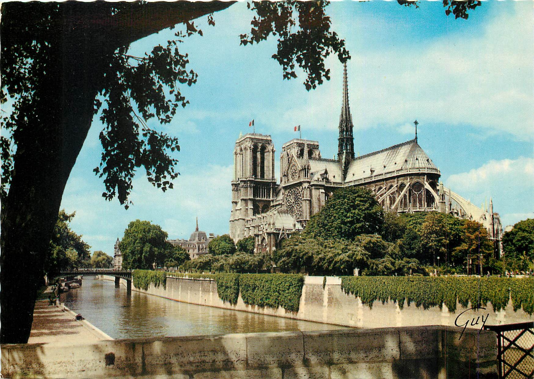 CPM Paris et ses Merveilles Abside de la cathedrale Notre dame (1163 1260)