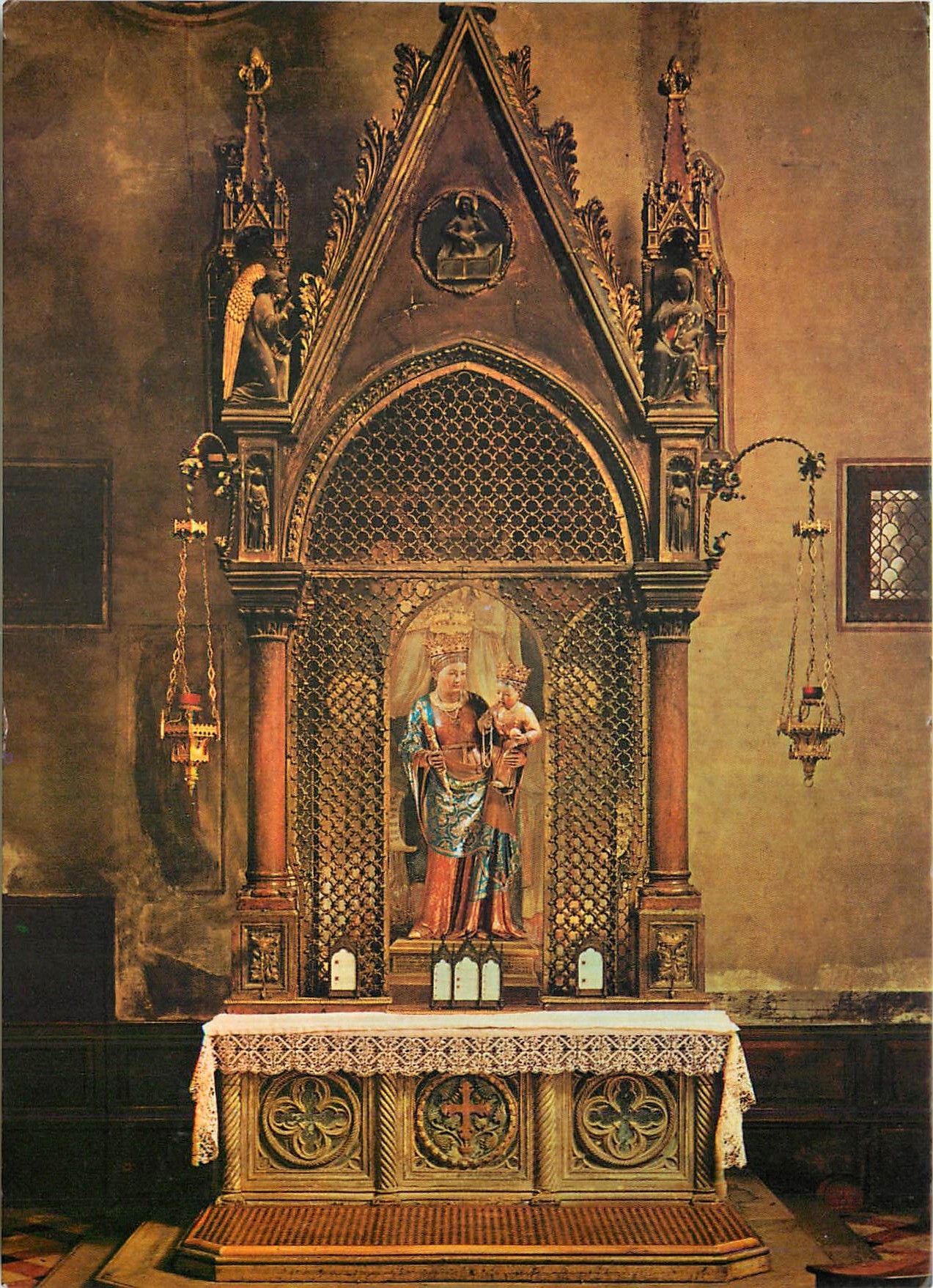 CPM Padoue basilique Saint Antoine Autel de la Vierge Noire