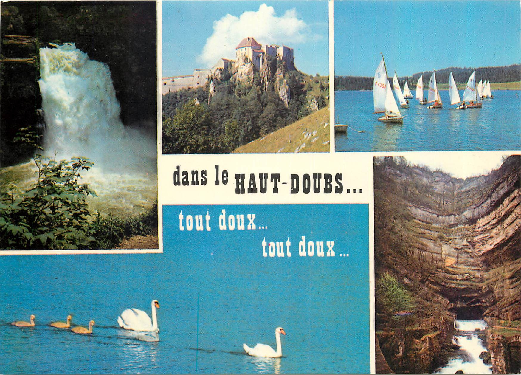 CPM Paysages du Haut Doubs Le Saut du Doubs Le Fort de Joux le Lac de Saint Point La Source de la Lo