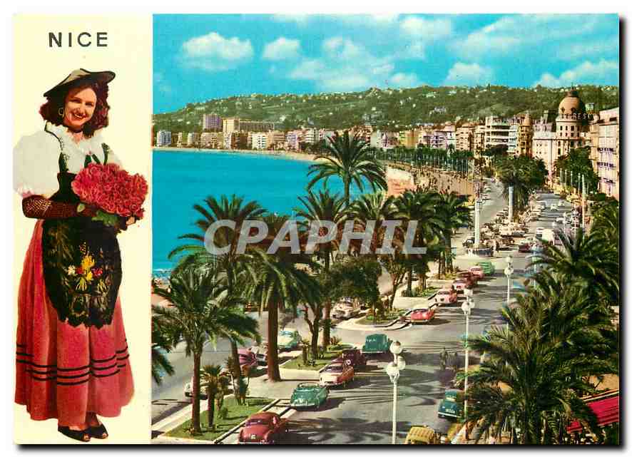 CPM Cote d'Azur Souvenir de Nice la Promenade des Anglais Folklore