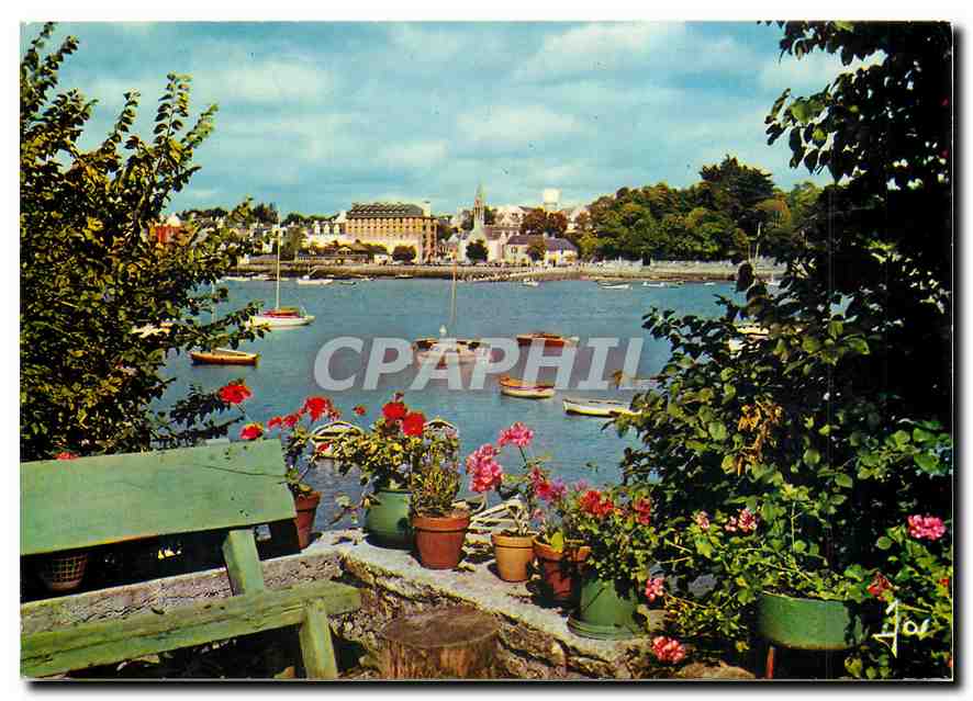 CPM La Bretagne en Couleurs Benodet Sainte Marine (Finistere) MX un petit jardin vers l'Odet