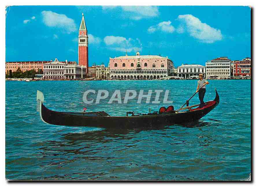 CPM Venezia Panorama avec gondoles