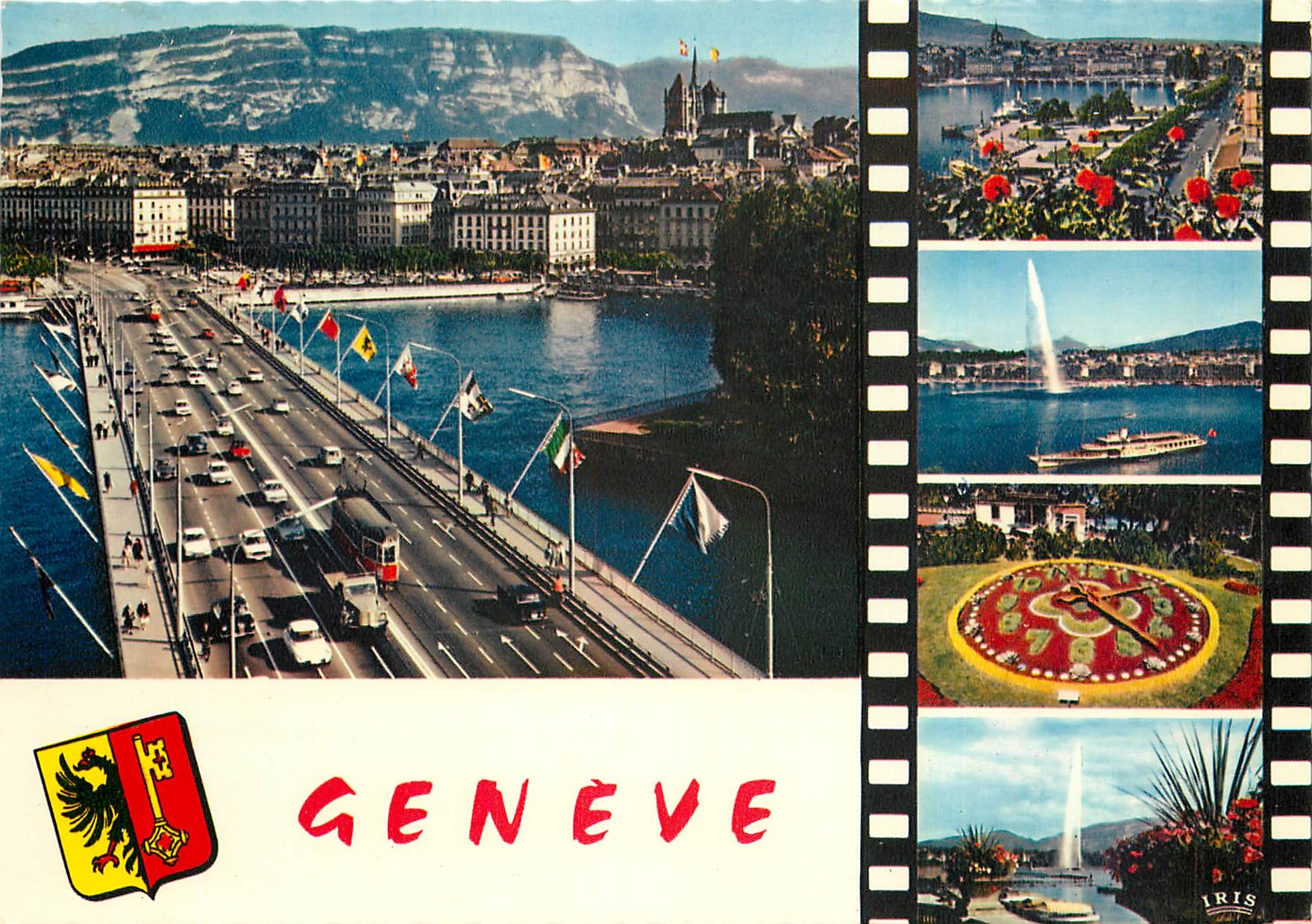 CPM Geneve Pont du Mont Blan Quai du Mont Blanc