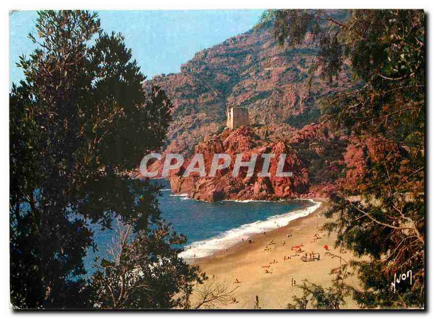 CPM Couleurs et Lumiere de France La Corse Casis de Beaute Porpo (Corse) La plage et la tour Genoise