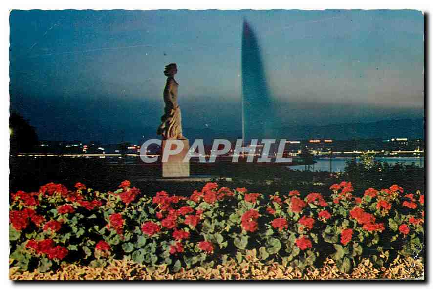 CPM Geneve soir d'Ete au Quai Gustave Ador