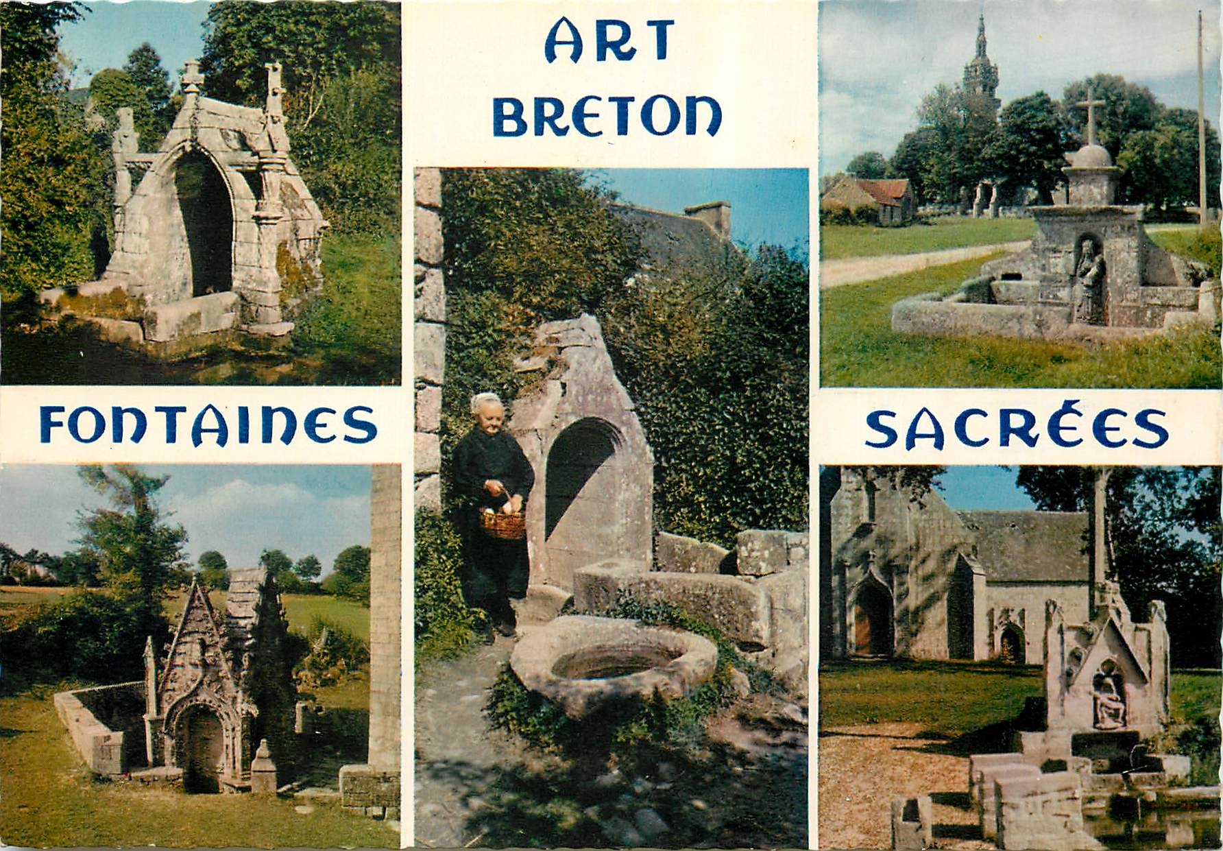 CPM Art Breton Fontaines Sacrees Saint Venec Berven Le Drennec Saint Tugen Saint Nicodeme