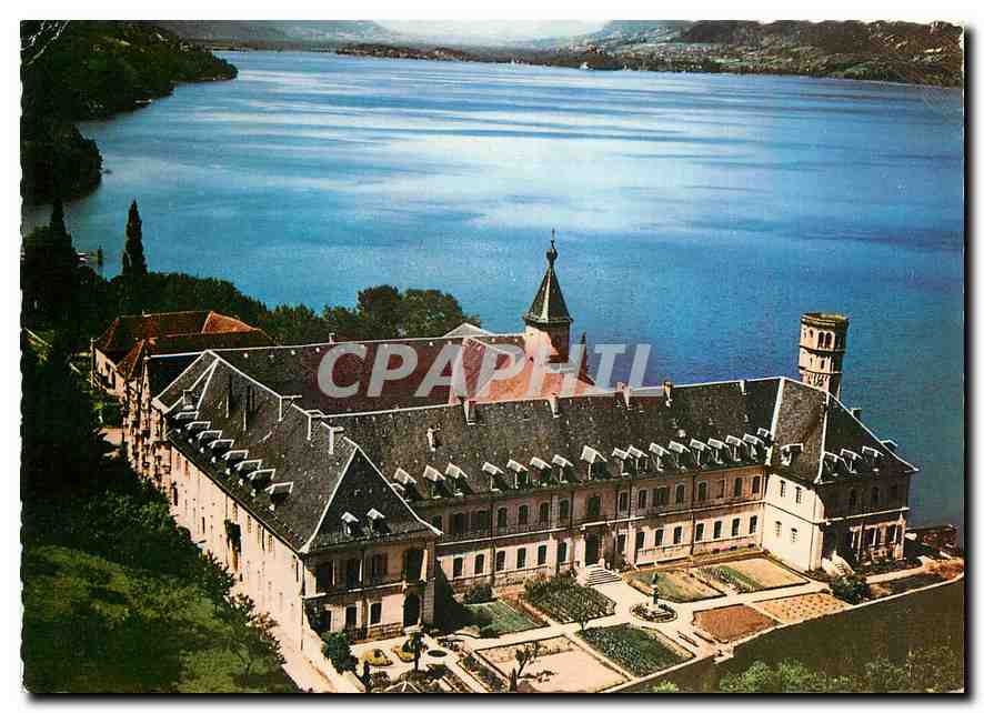 CPM En avion au dessus de Abbaye d'Hautecombe (Savoie)