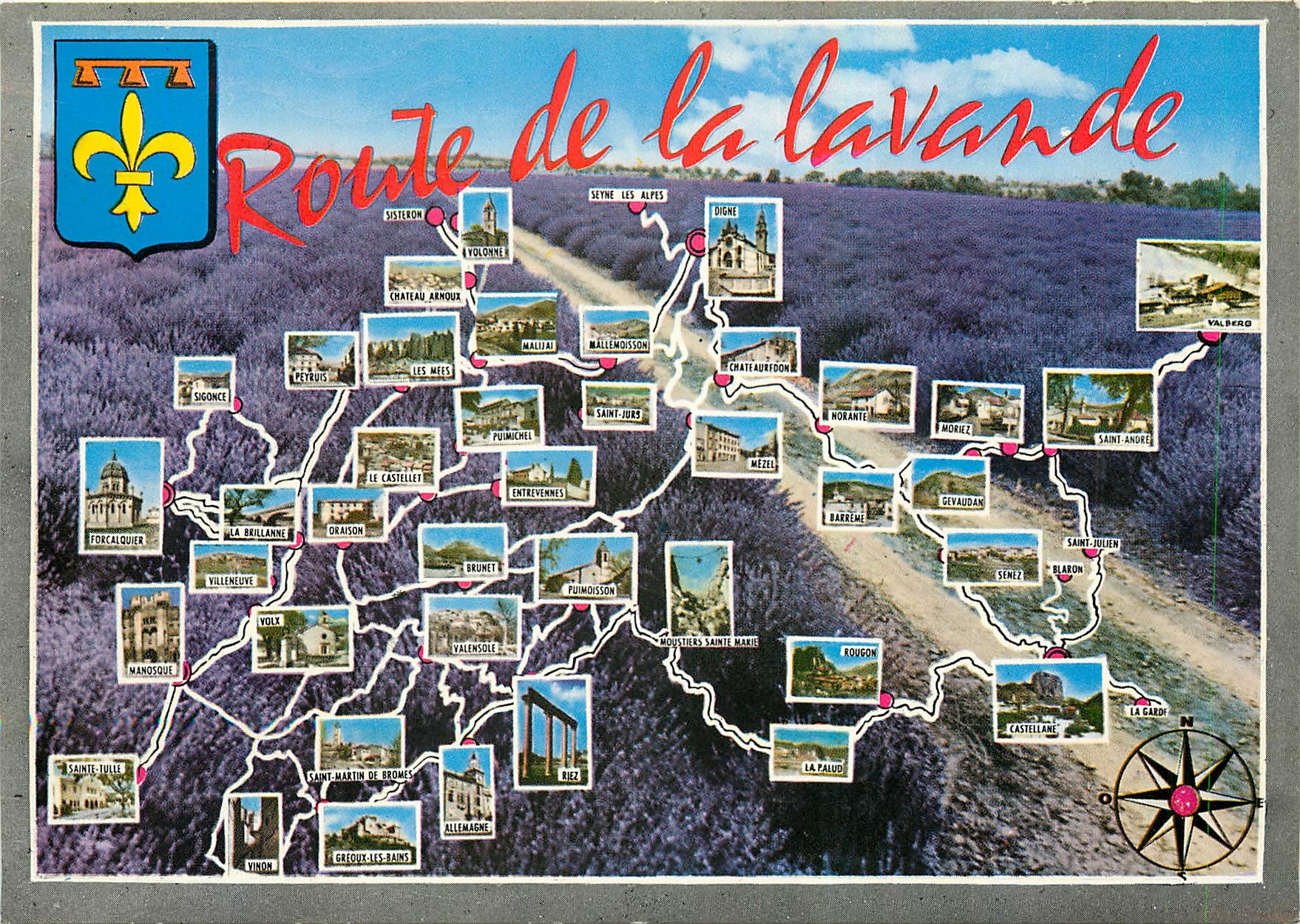 CPM Sous le beau ciel du provence circuit de la route de la lavande (Basses alpes)