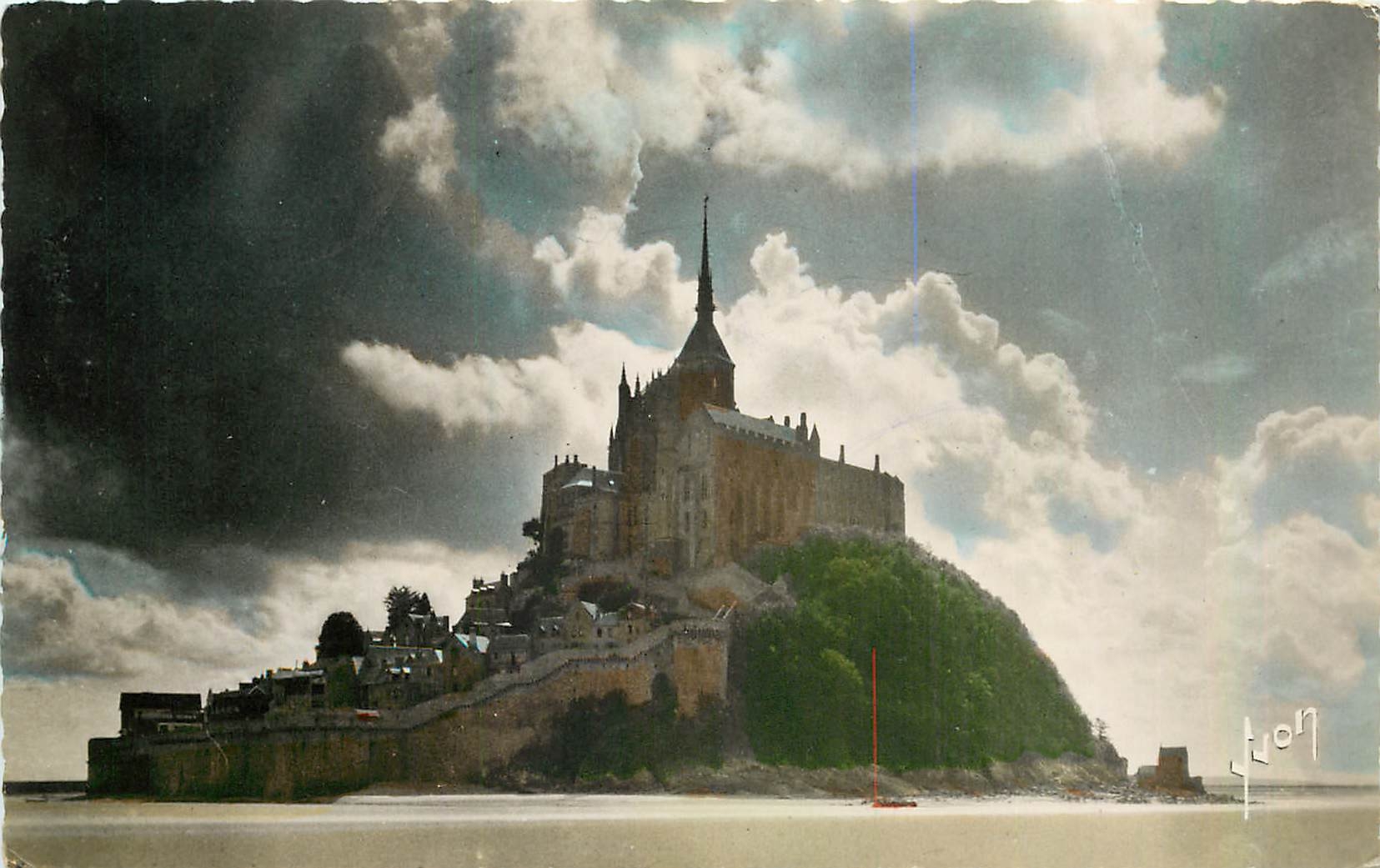 Mont Saint-Michel — Unter einem stürmischen Himmel — Éditions d'Art Marial, Nr. B.C. 909