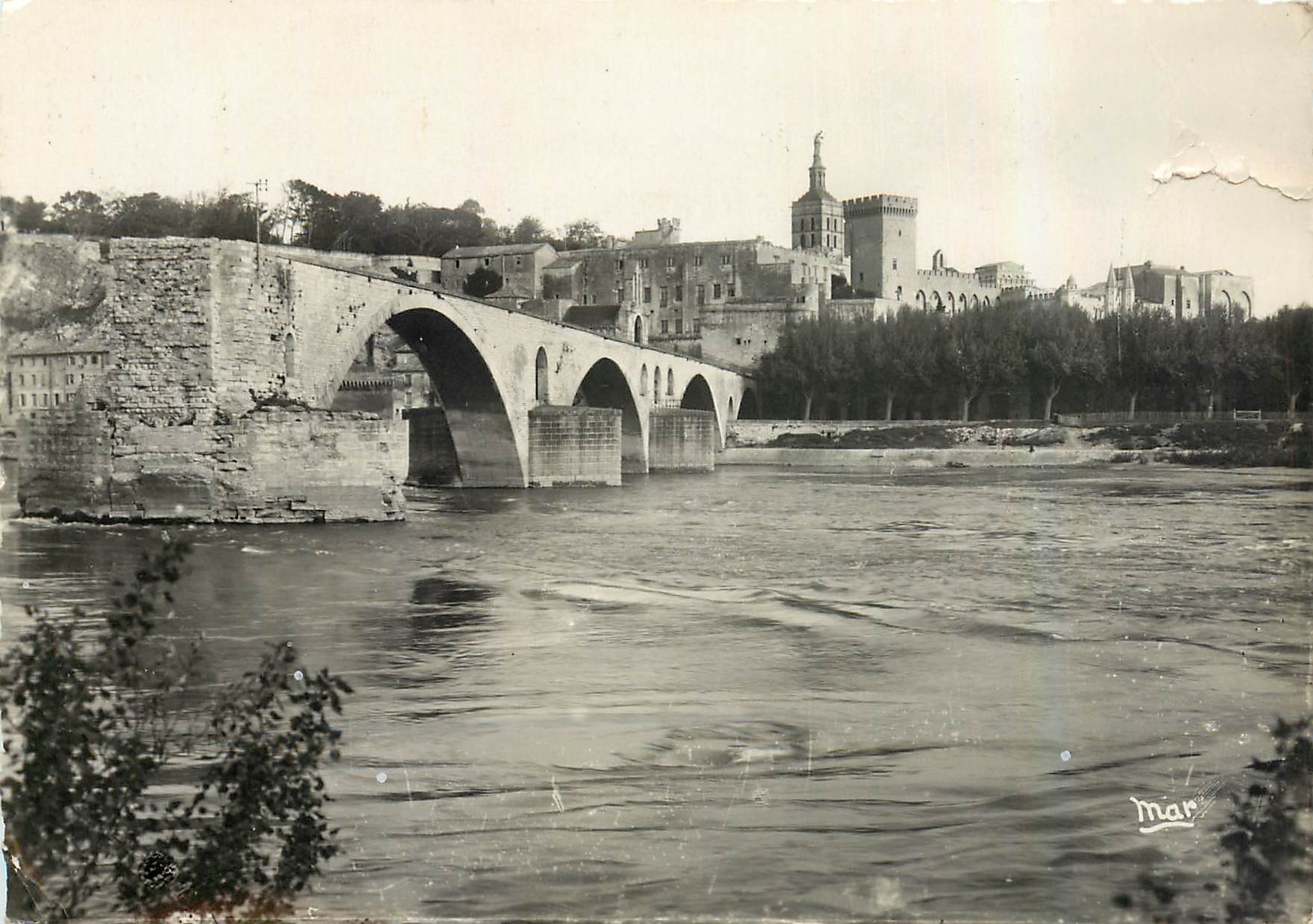 CPM Avignon le Pont d'Avignon et le palais des Papes