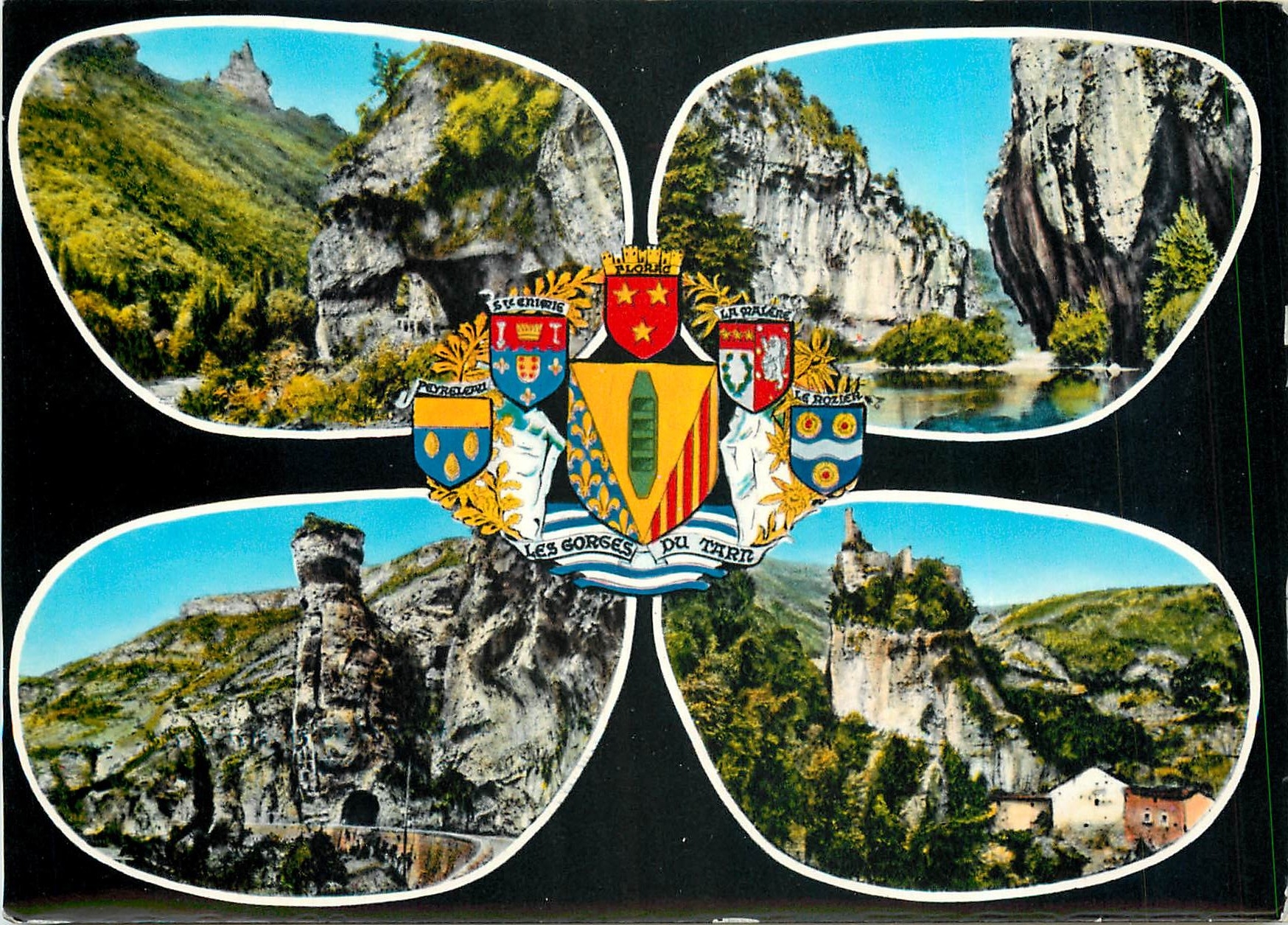 CPM En Parcourant les Gorges du Tarn La route du Rozier aux vignes les Detroits