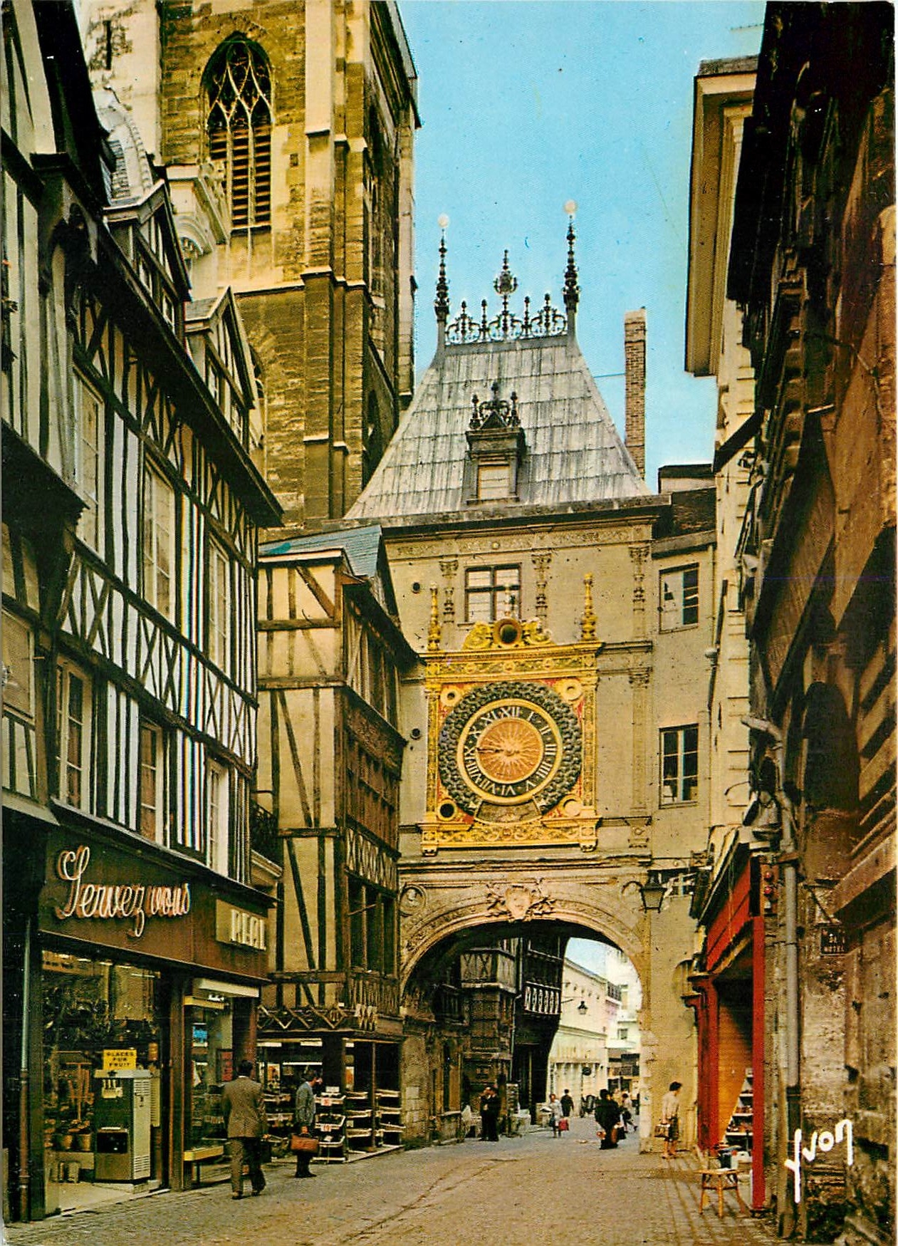 CPM Couleurs et Lumiere de France La Normandie Rouen (Seine Maritime) Le Gros Horloge 