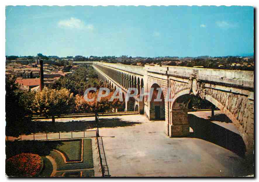 CPM Montpellier (Herault) Promenade du Peyrou l'Aqueduc Saint Clement (XVIIIes 800 m)