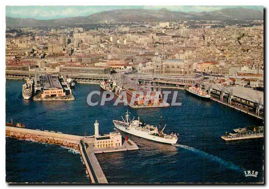 CPM Reflets de Provence Marseille (B du R) Vue aerienne de l'entree du Bassin de la Joliette et la C