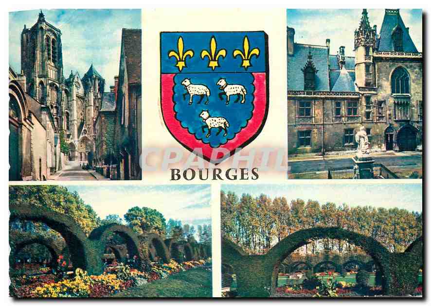CPM Bourges La Cathedrale Le Palais Jacques  les Pres Fichaux