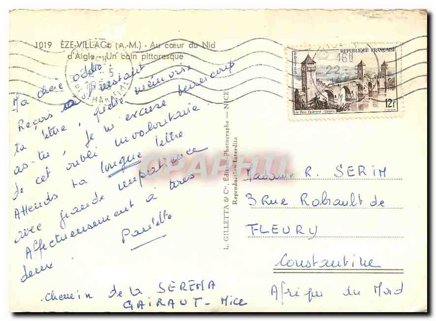 CPM Eze Village (A M) au coeur du Nid L'Aigle Un coin pittoresque — Back