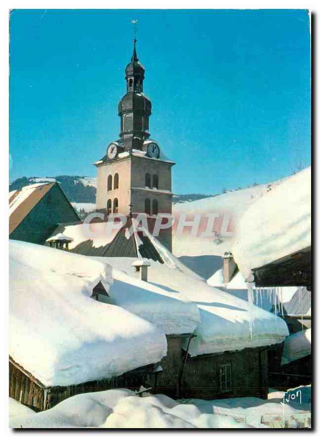 Kirchturm in Megève — Haute-Savoie — Draeber Editions