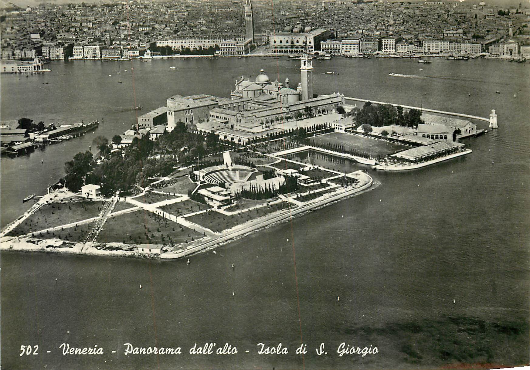 CPM Panorama vu d'en haut Ile St George Venezia
