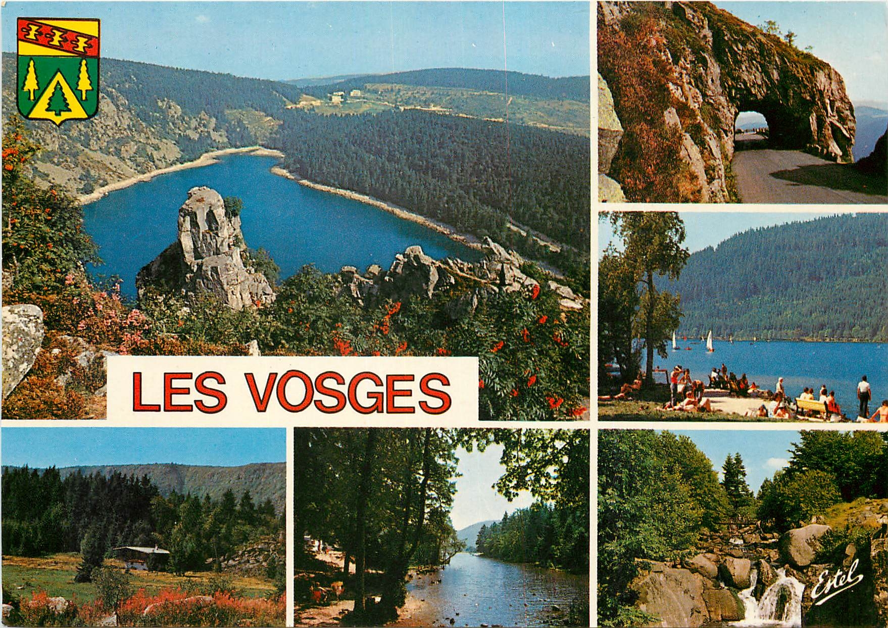 CPM En pays Vosgien Le Lac Blanc domine par le rocher du Chateau Hans