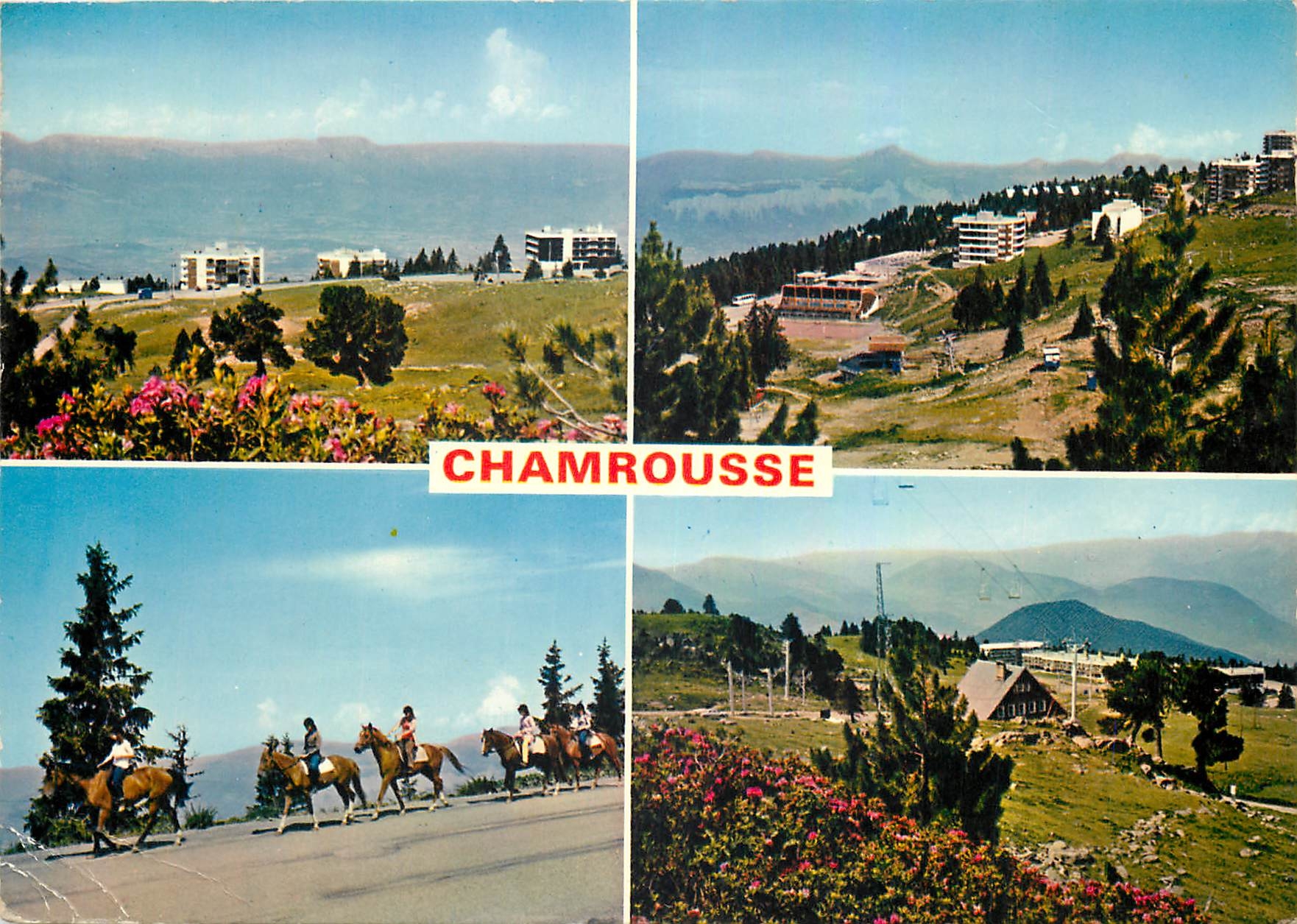 CPM Roche Beranger La Piscine le tennis le Telesiege les Chevaux Chamrousse