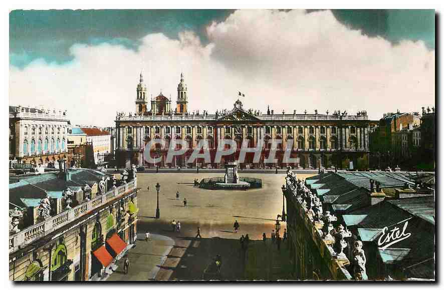 CPM Nancy Hotel de Ville et Statue de Stanislas