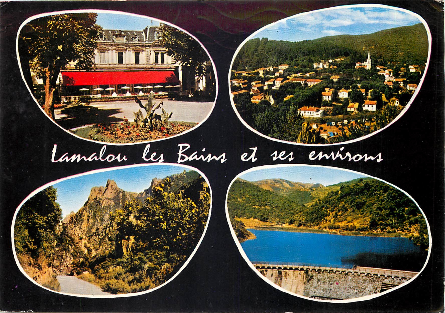 CPM En parcourant le Languedoc Lamalou les Bains (Herault) et ses environs le Casino vue generale