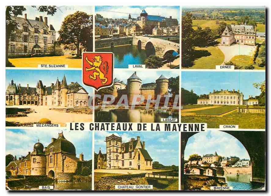 CPM Les Chateaux de la Mayenne Ste Suzanne Laval Ernee Mezangers Lassay Craon Bais Chateau Gontier M