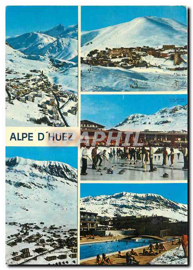 Alpe d'Huez — vue générale, station, patinoire et piscine — Éditions Interdite