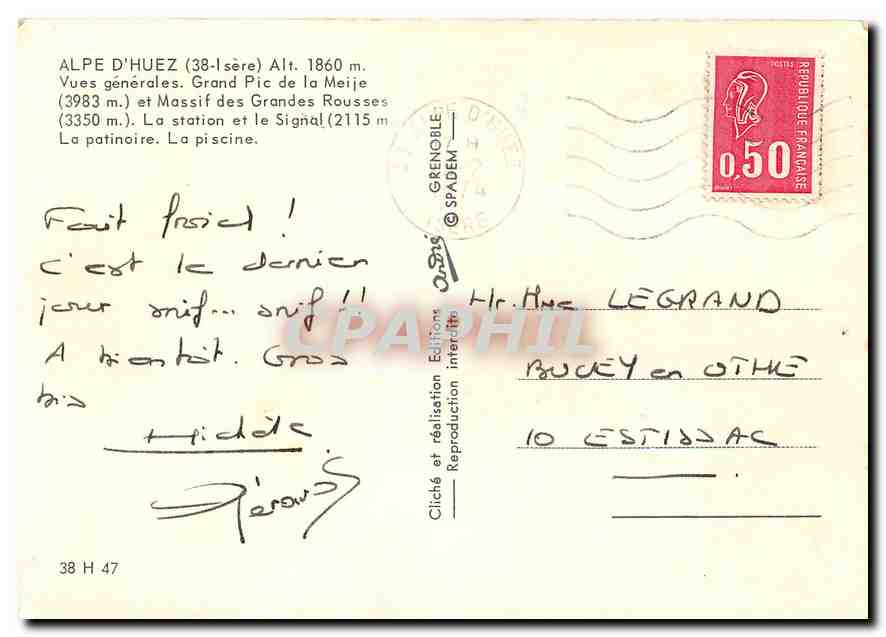 Alpe d'Huez — vue générale, station, patinoire et piscine — Éditions Interdite — Reverso