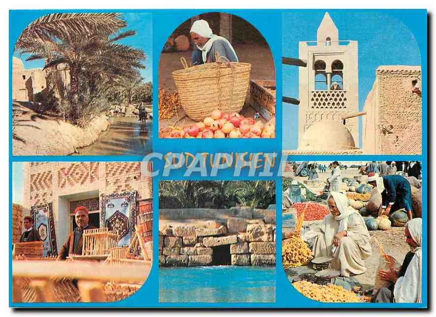 CPM Sud Tunisien Paysages et portraits