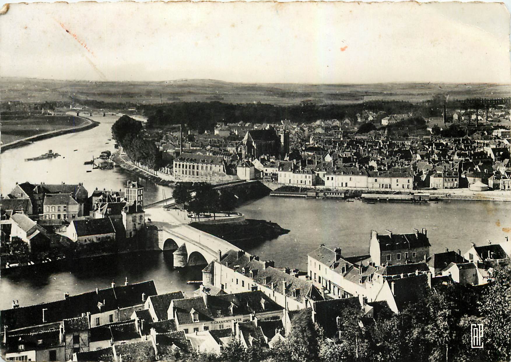 CPM Montereau Panorama vue prise de Surville