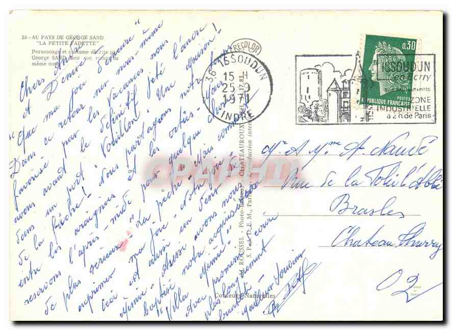 CPM Au pays de George Sand La Petite Fadette Folklore — Back