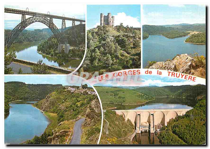 CPM Gorges de la Truyere Viaduc de Garabit Chateau d'Alleuze