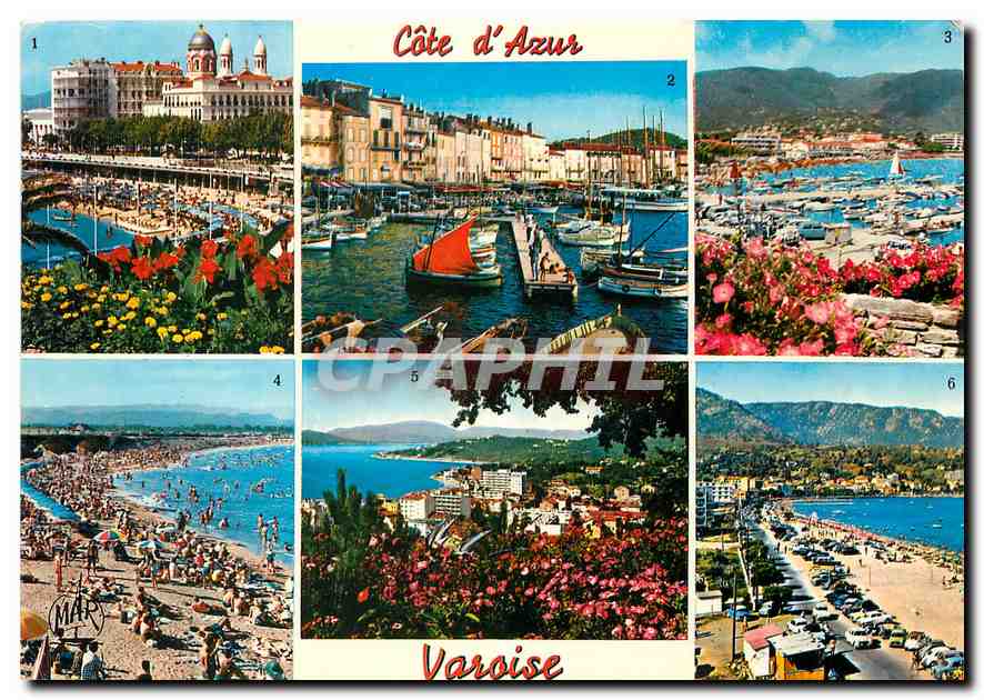 CPM La Cote d'Azur Varoise St Raphael St Tropez Cavalaire sur Mer St Aygulf Ste Maxime sur mer Le La